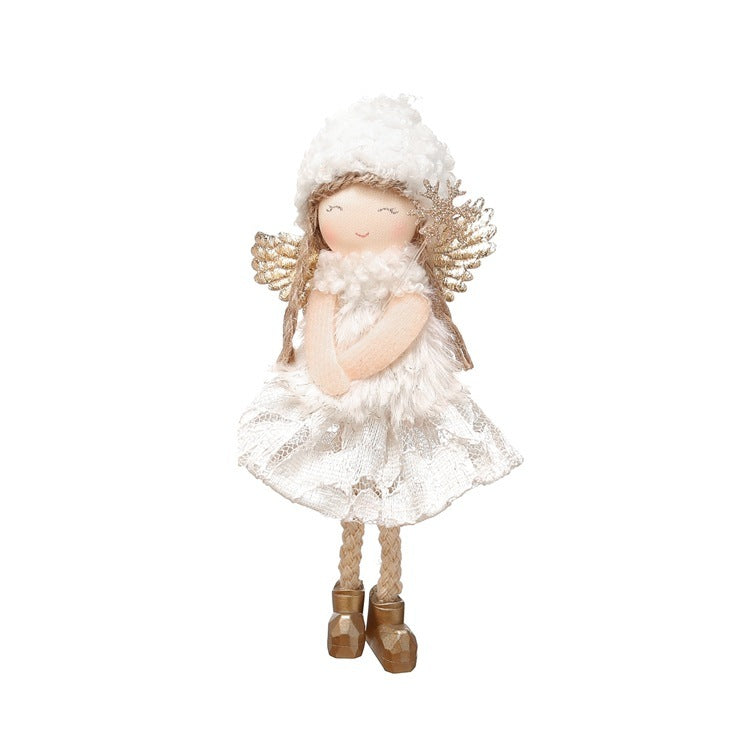 Christmas Lace Angel Doll Christmas Tree Small Pendant Lift Snowflake Girl Christmas Show Window Decorations Accessories Christmas Lace Angel Doll Christmas Tree Small Pendant Lift Snowflake Girl Christmas Show Window Decorations Accessories